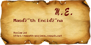Masáth Enciána névjegykártya